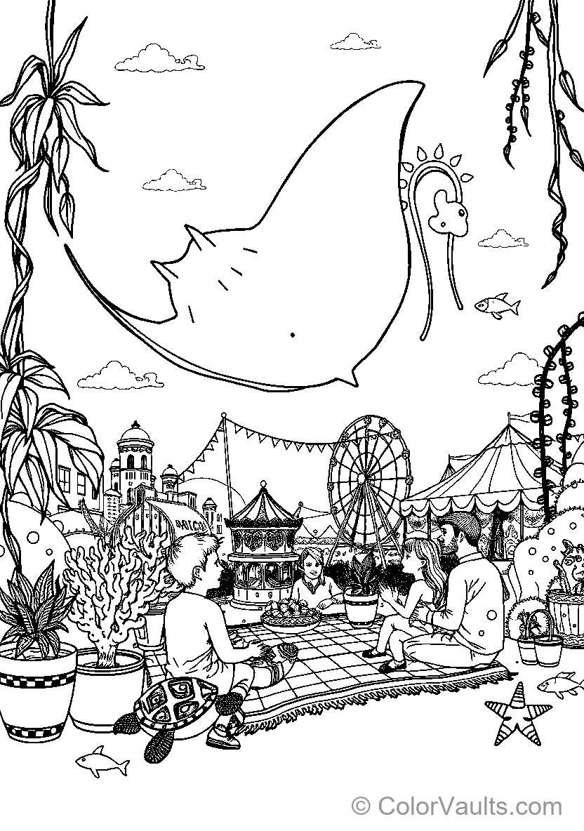 Dinosaur At A Carnival
