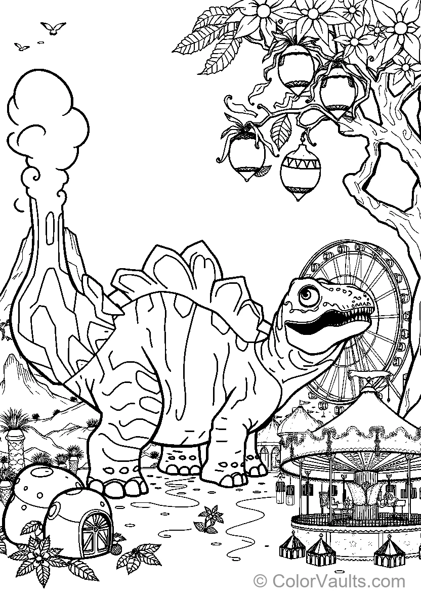 Dinosaur At An Amusement Park (Scene 2)