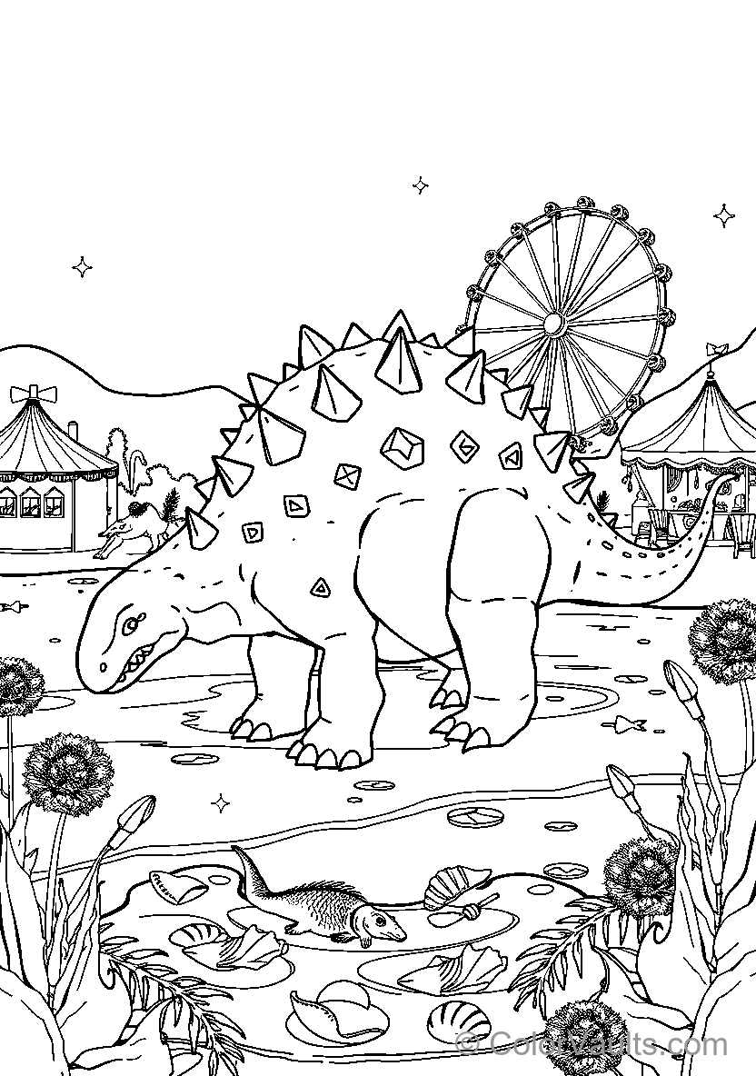 Dinosaur At The Carnival