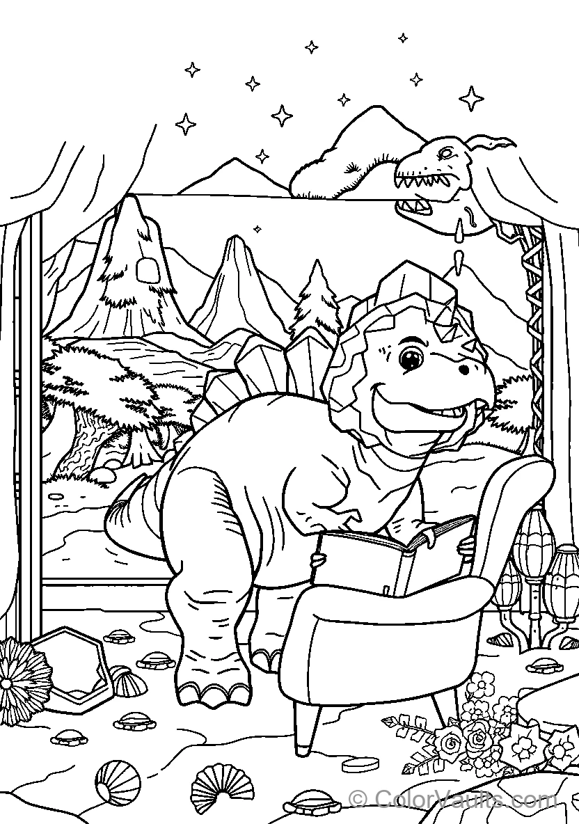 Dinosaur In Costume Relaxing