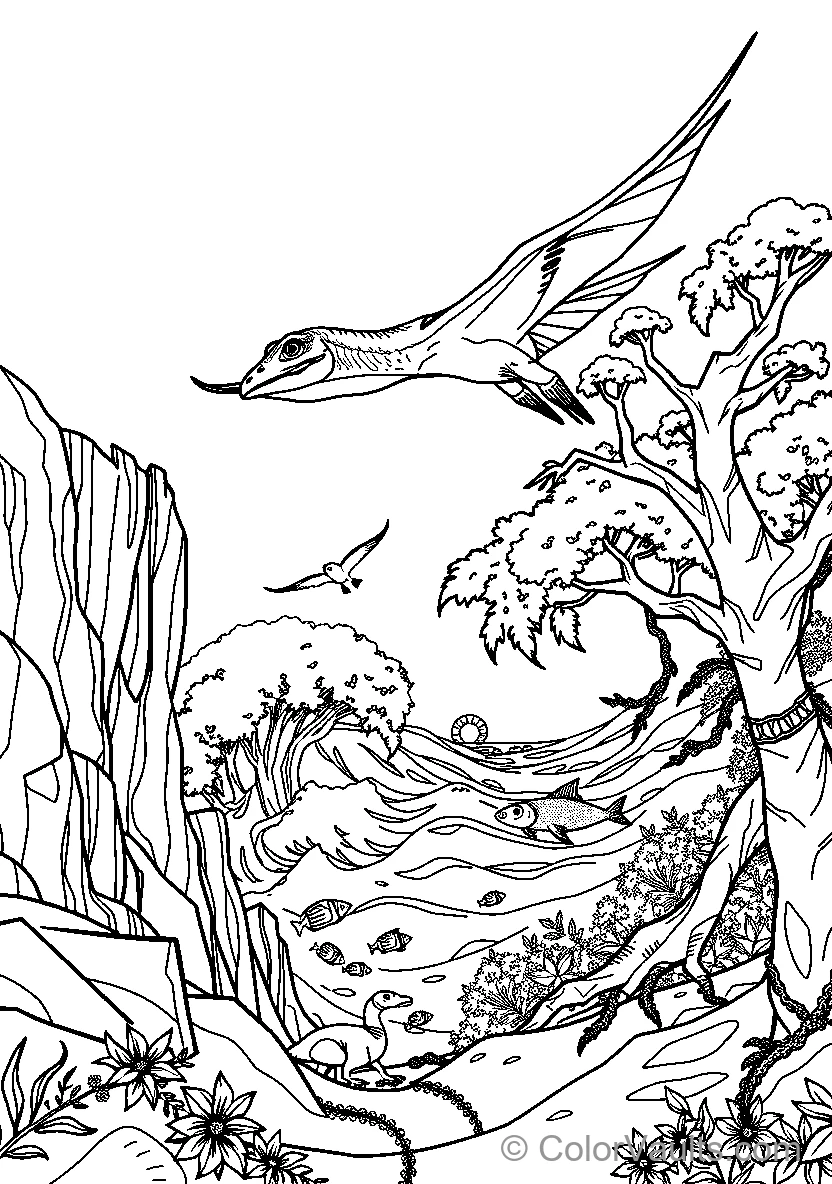 Dinosaur In Flight (Scene 2)