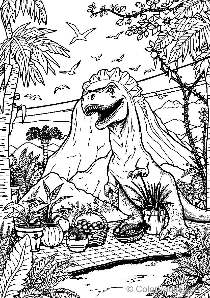 Dinosaur In Nature Setting