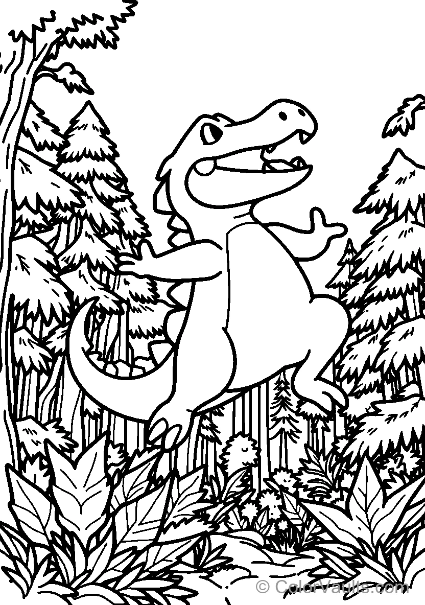 Dinosaur In The Forest