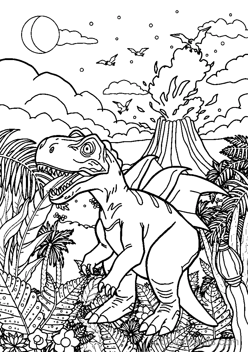 Dinosaur In The Jungle