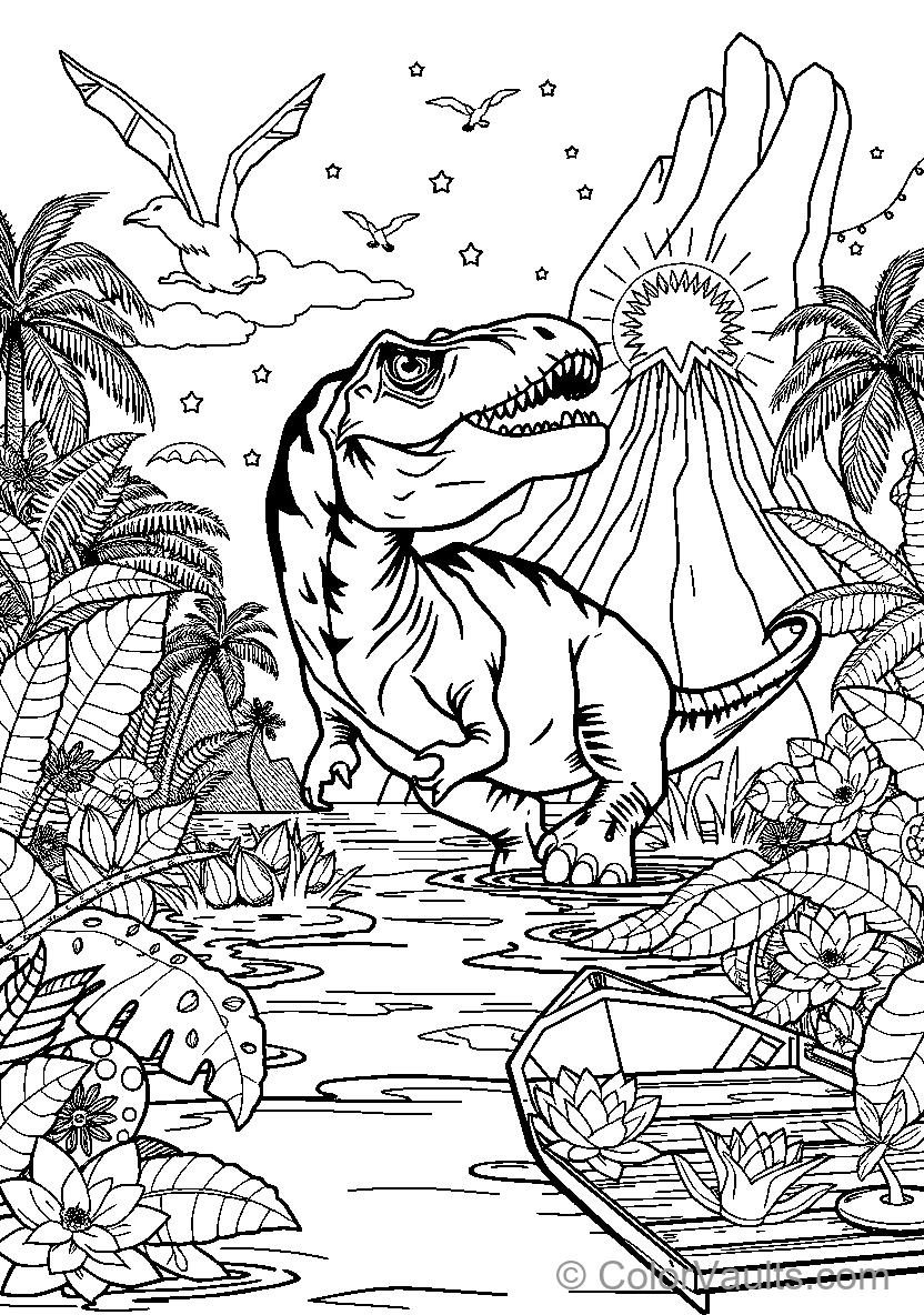 Dinosaur In The Jungle (Scene 3)