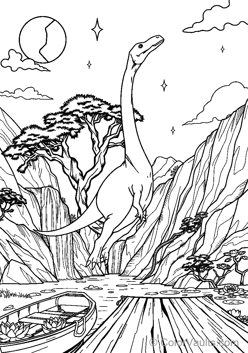 Dinosaur On Bridge