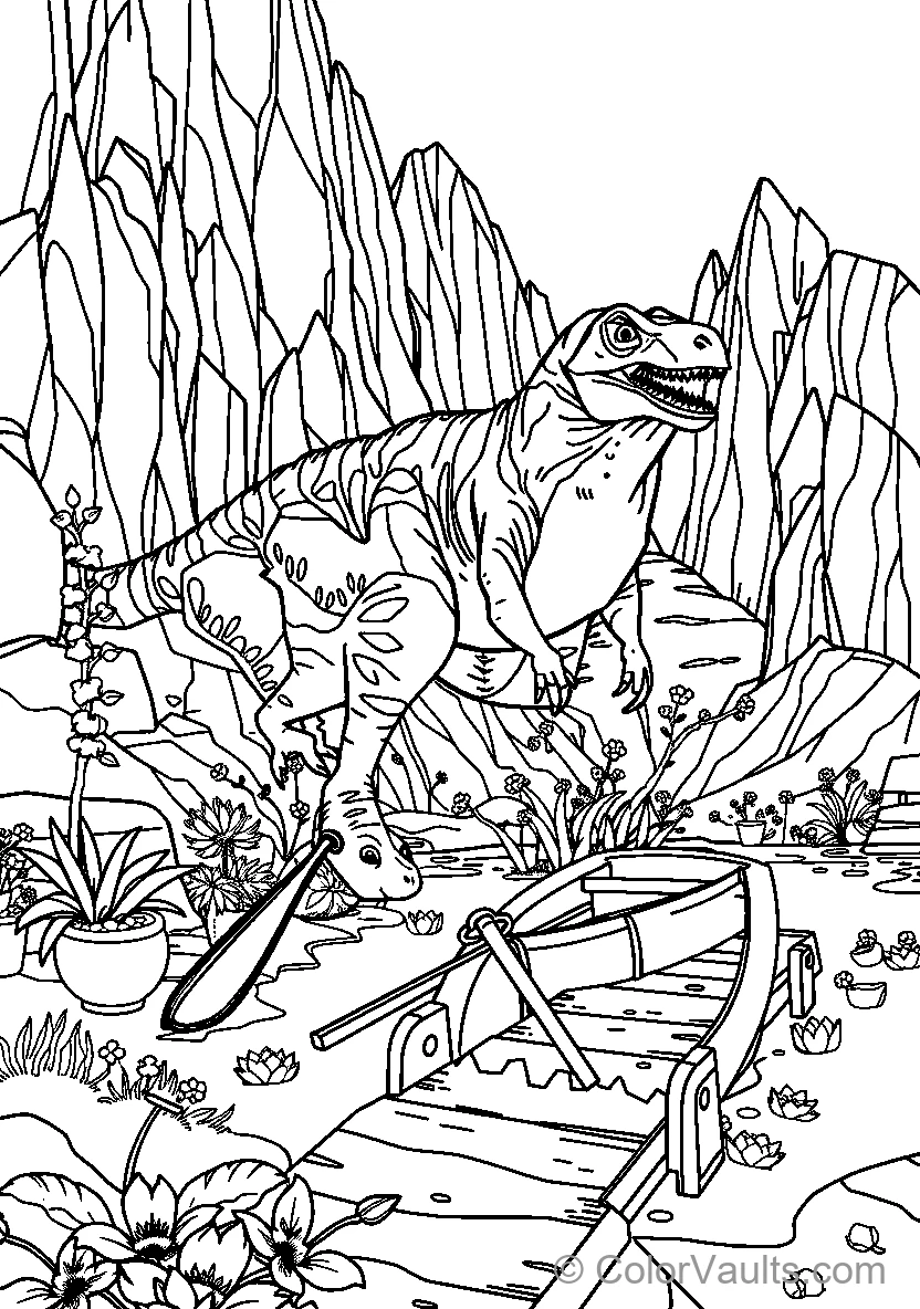 Dinosaur On An Adventure