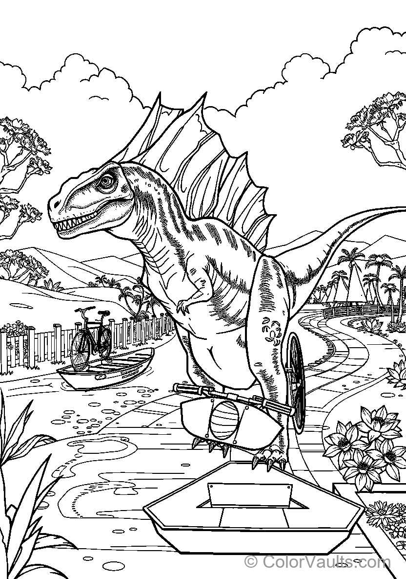 Dinosaur Skateboarding