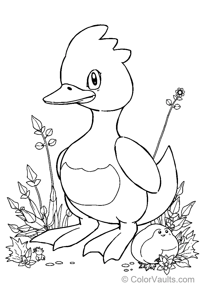 Dinosaur with Flower - Free Printable Coloring Page | ColorVaults