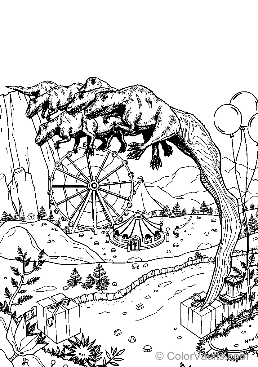 Dinosaurs On The Ferris Wheel