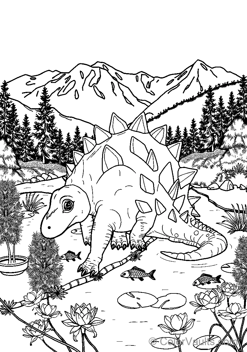 Stegosaurus In The Forest