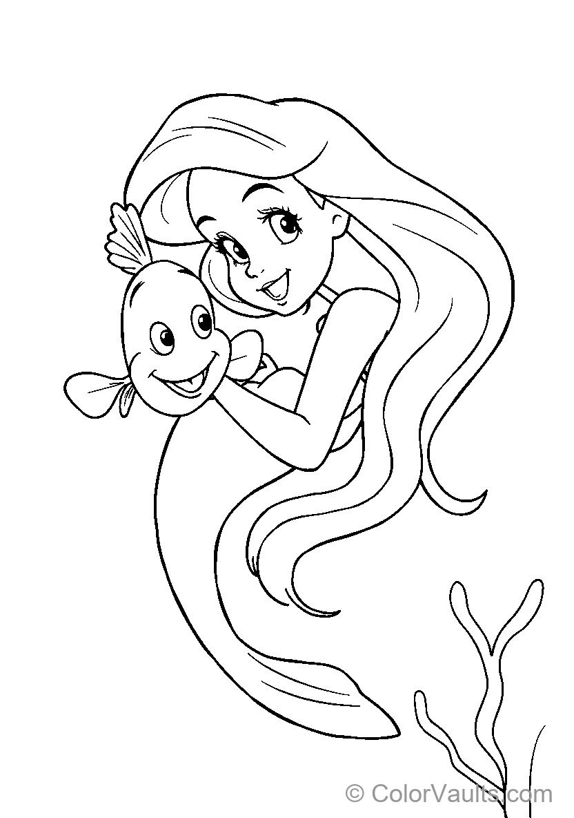 Ariel Hugs Flounder