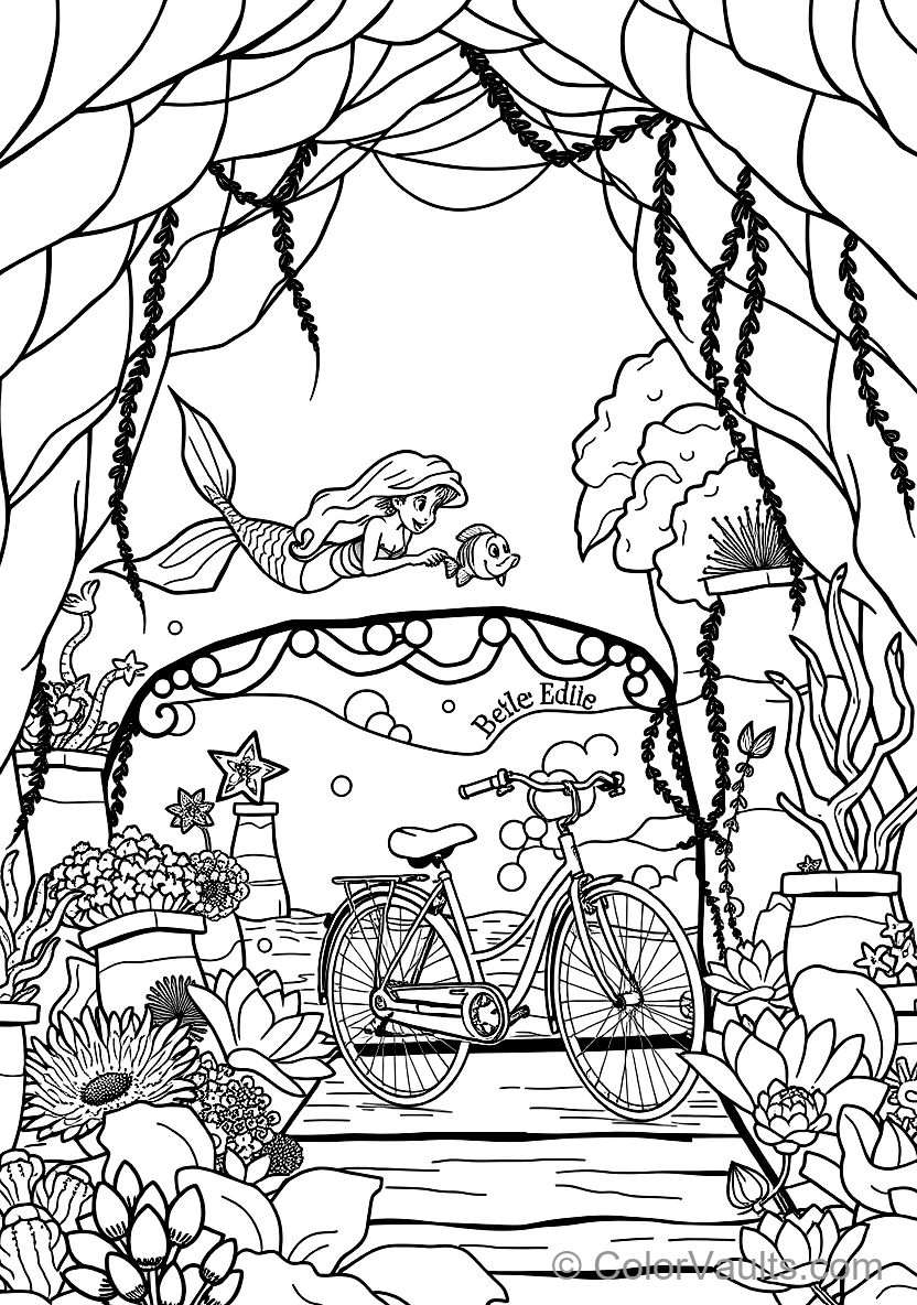 Flounder and Sebastian Exploring the Sunken Ship (2)