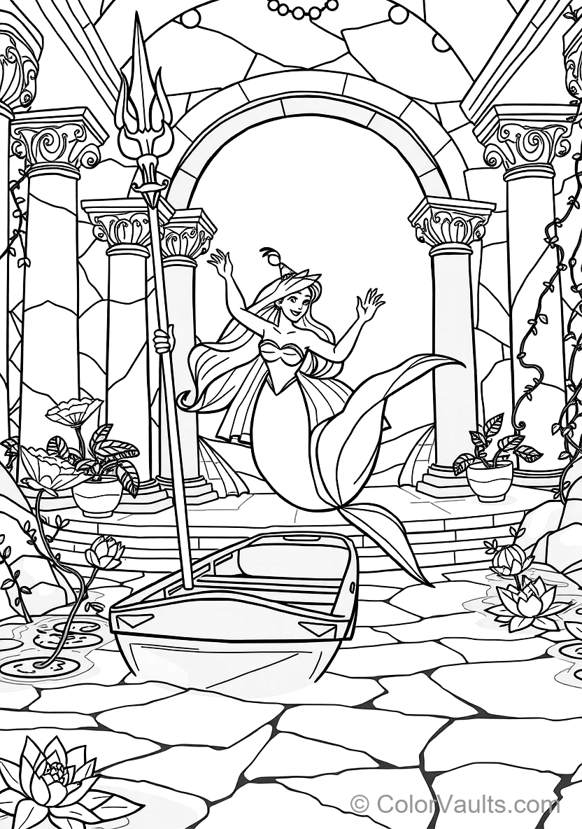 Princess Ariel Swimming Gracefully with Flounder (5)