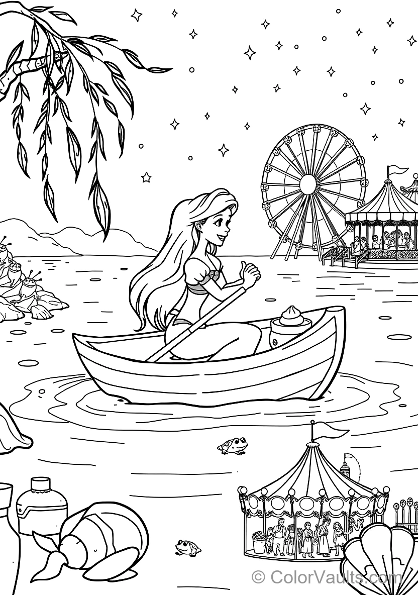 Princess Ariel Swimming Gracefully with Flounder (6)
