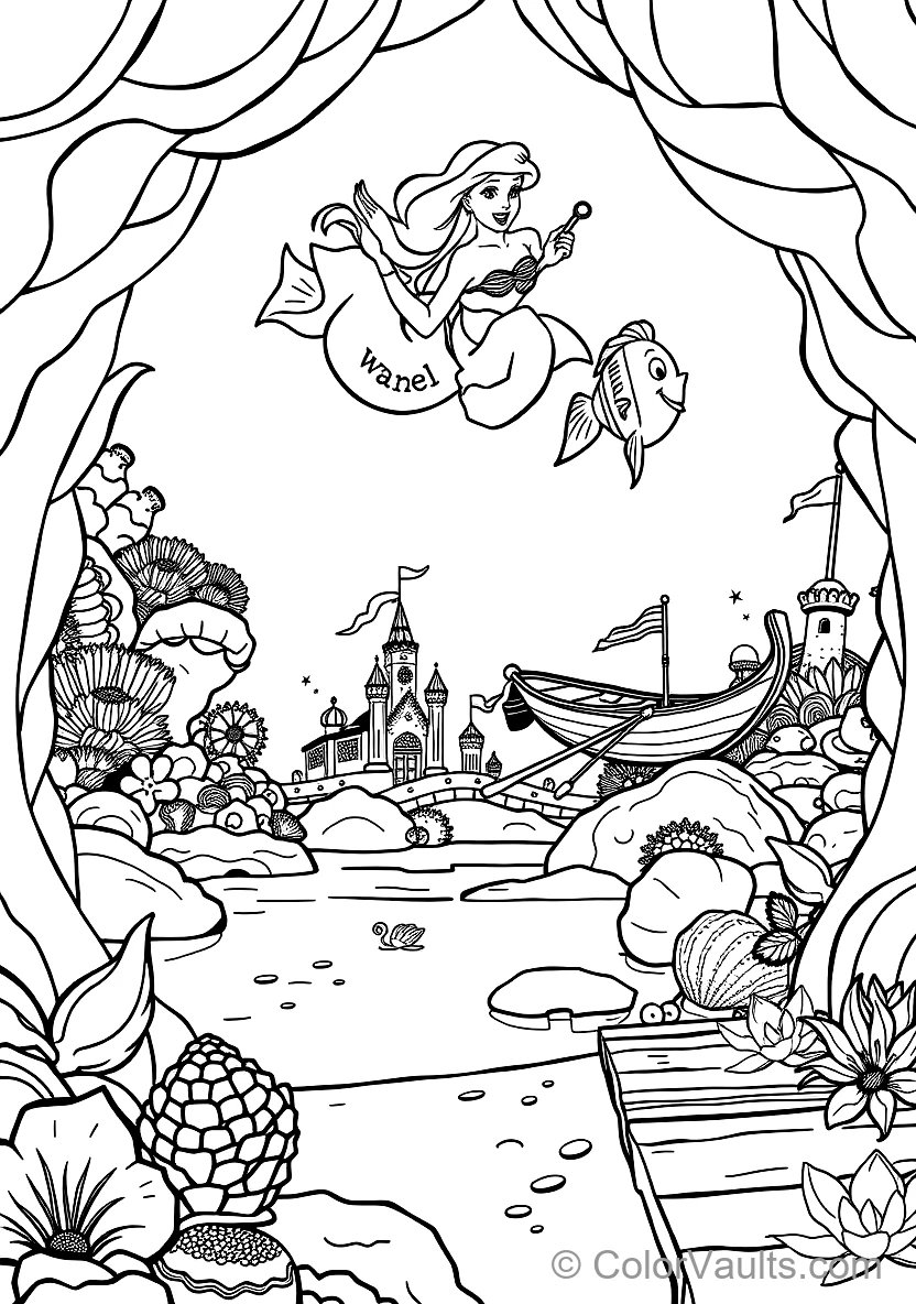 Ariel Sitting on Sunlit Ocean Rock with Flowing Hair (6)