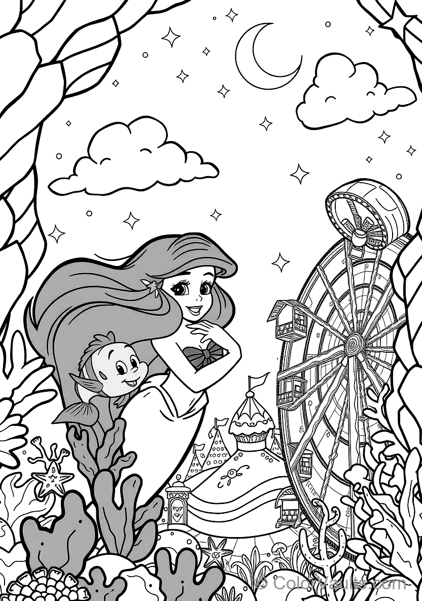 Ariel in Sparkling Pink Dress at Prince Eric Castle (7)