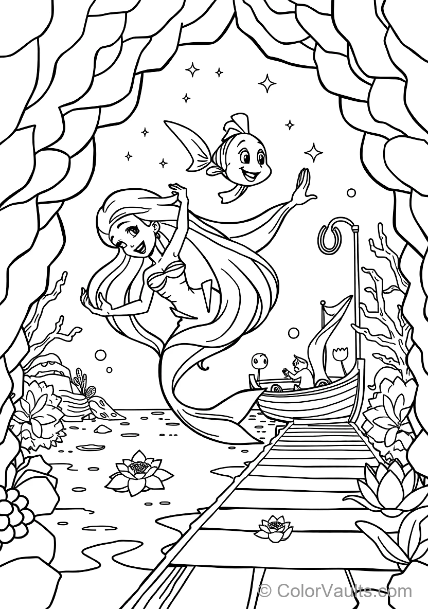 Ariel Holding a Pearl Inside an Oyster Shell (8)