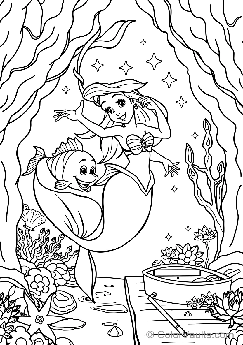 King Triton Blessing Ariel with Magic Rainbow Light (8)