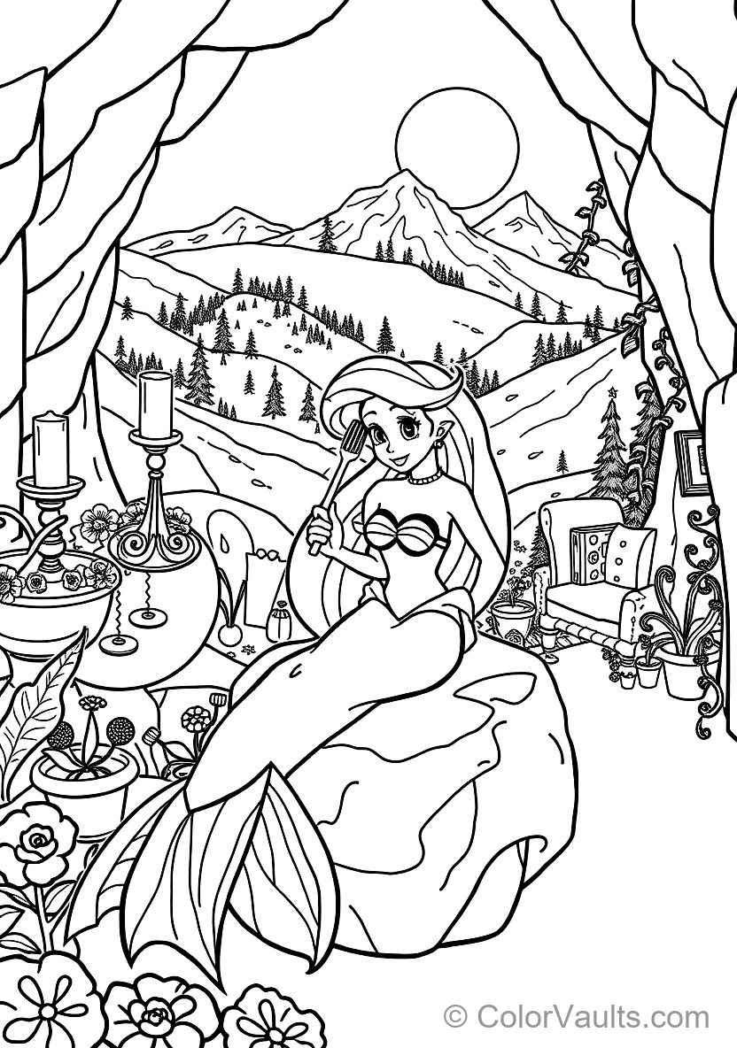 Ariel Holding a Pearl Inside an Oyster Shell (10)