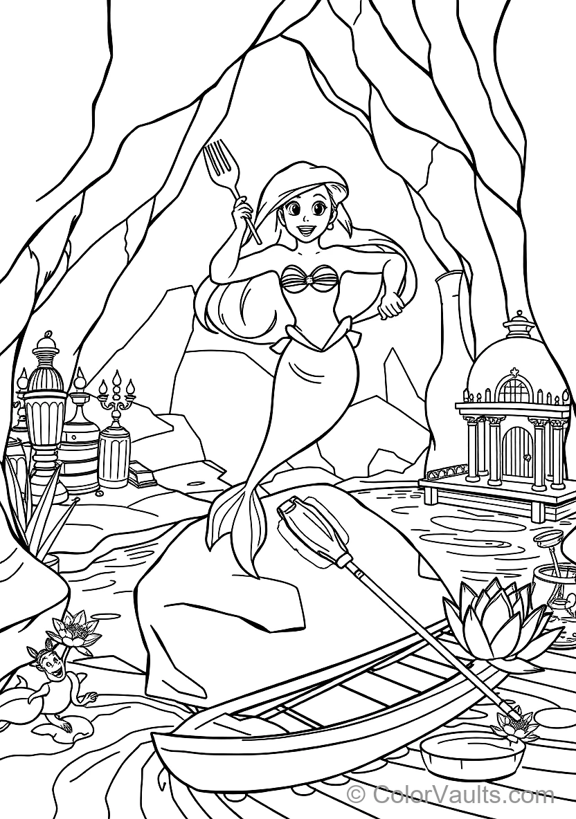 Ariel in Sparkling Pink Dress at Prince Eric Castle (11)