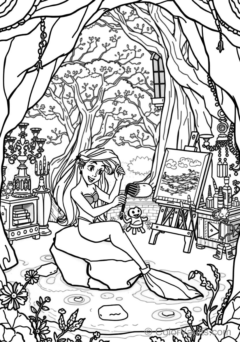 Ariel Discovering Human Treasures in Secret Grotto (12)