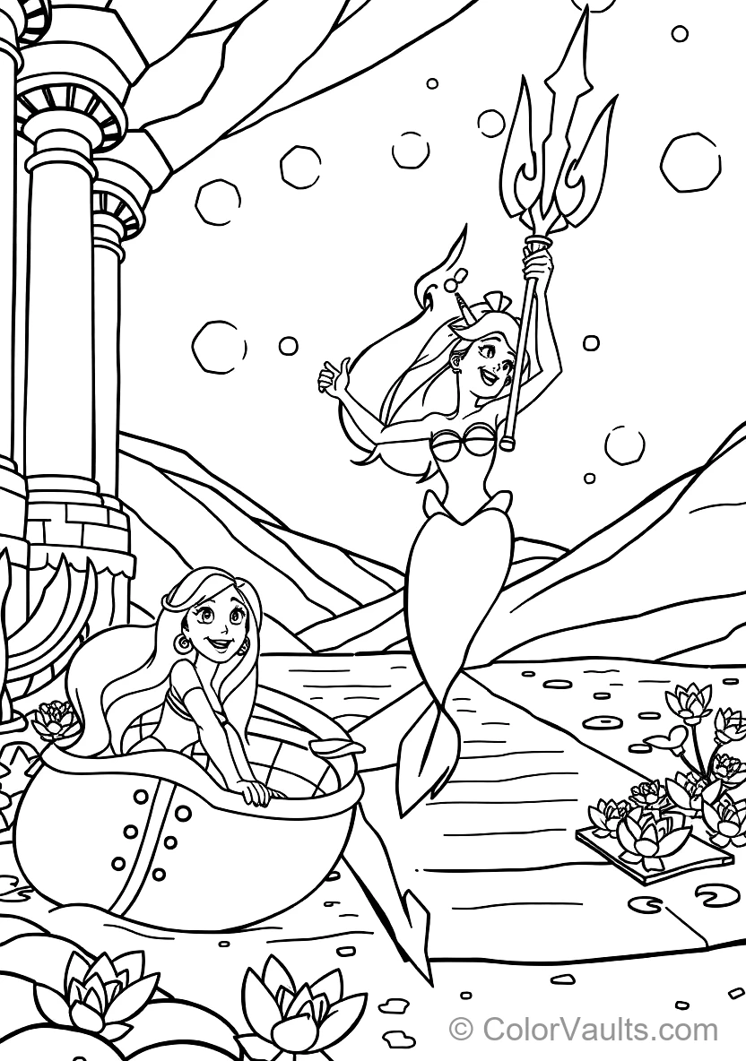 Princess Ariel Singing with Ocean Sea Creatures (12)