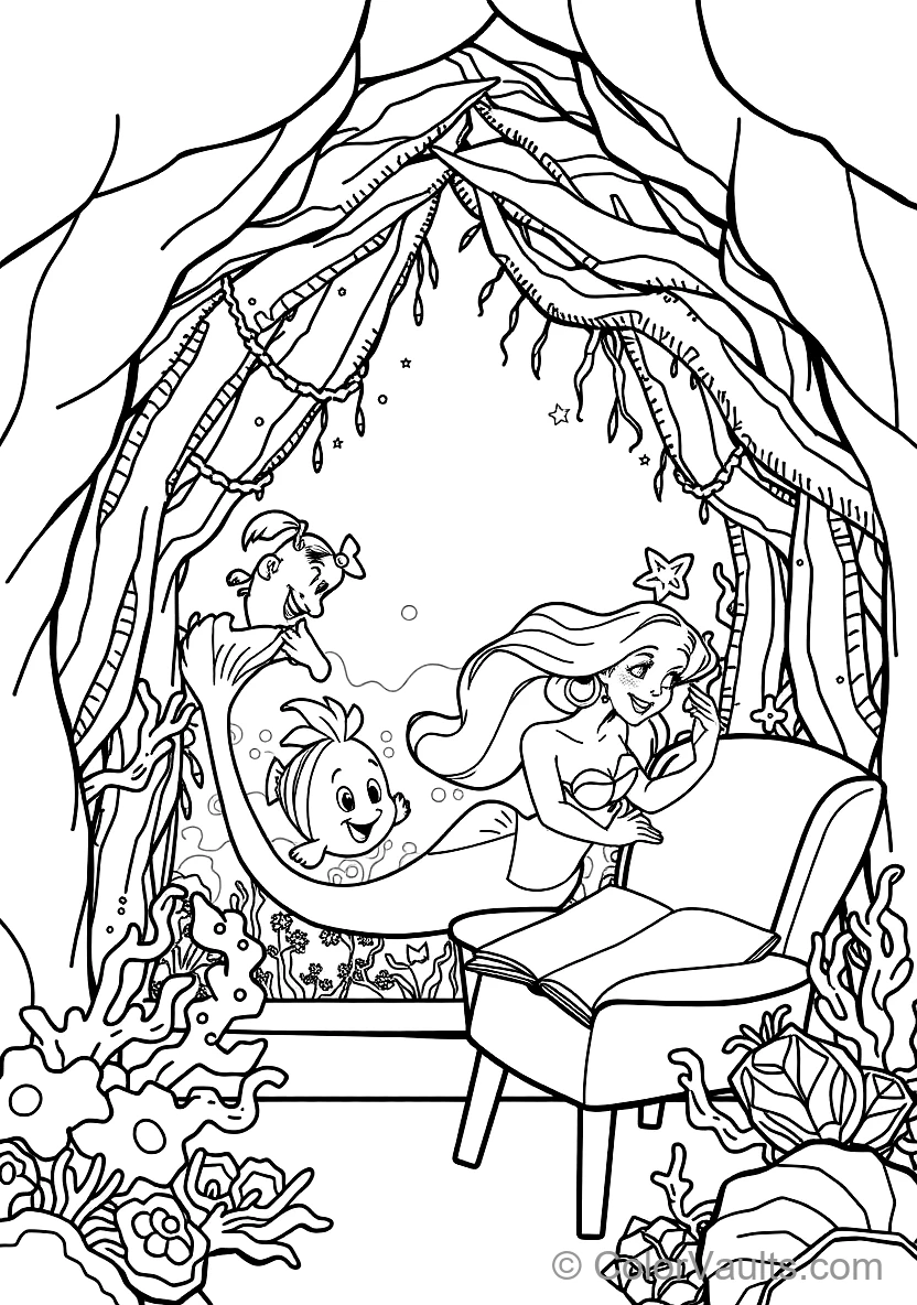 Ariel Holding a Pearl Inside an Oyster Shell (12)