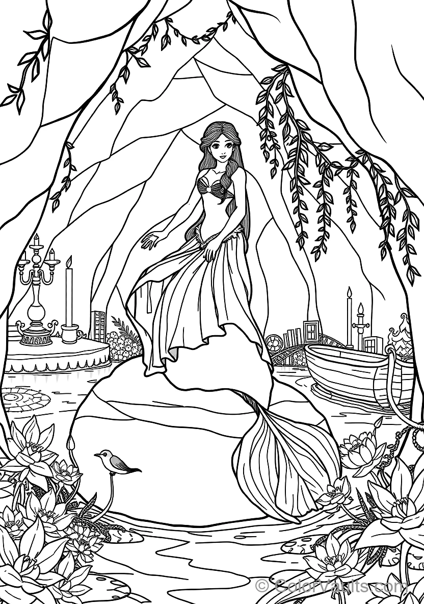 Princess Ariel Swimming Gracefully with Flounder (13)