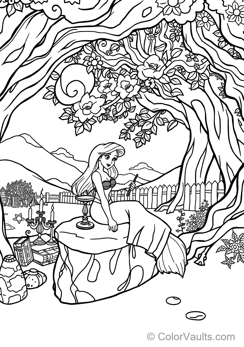 Ariel Holding a Pearl Inside an Oyster Shell (13)