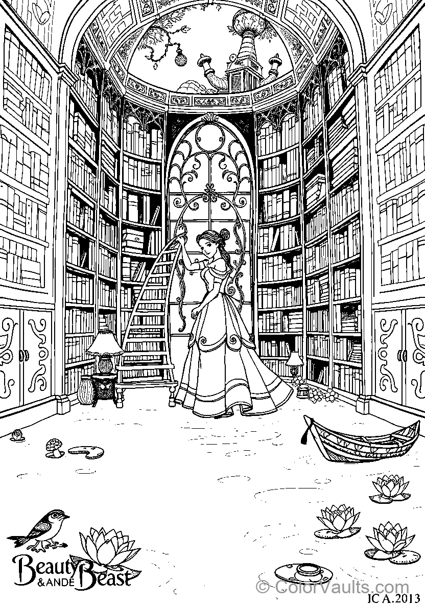 Beast Library Scene