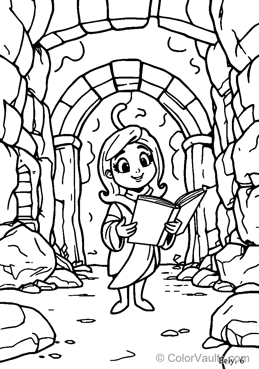Belle Reads In An Enchanted Cave