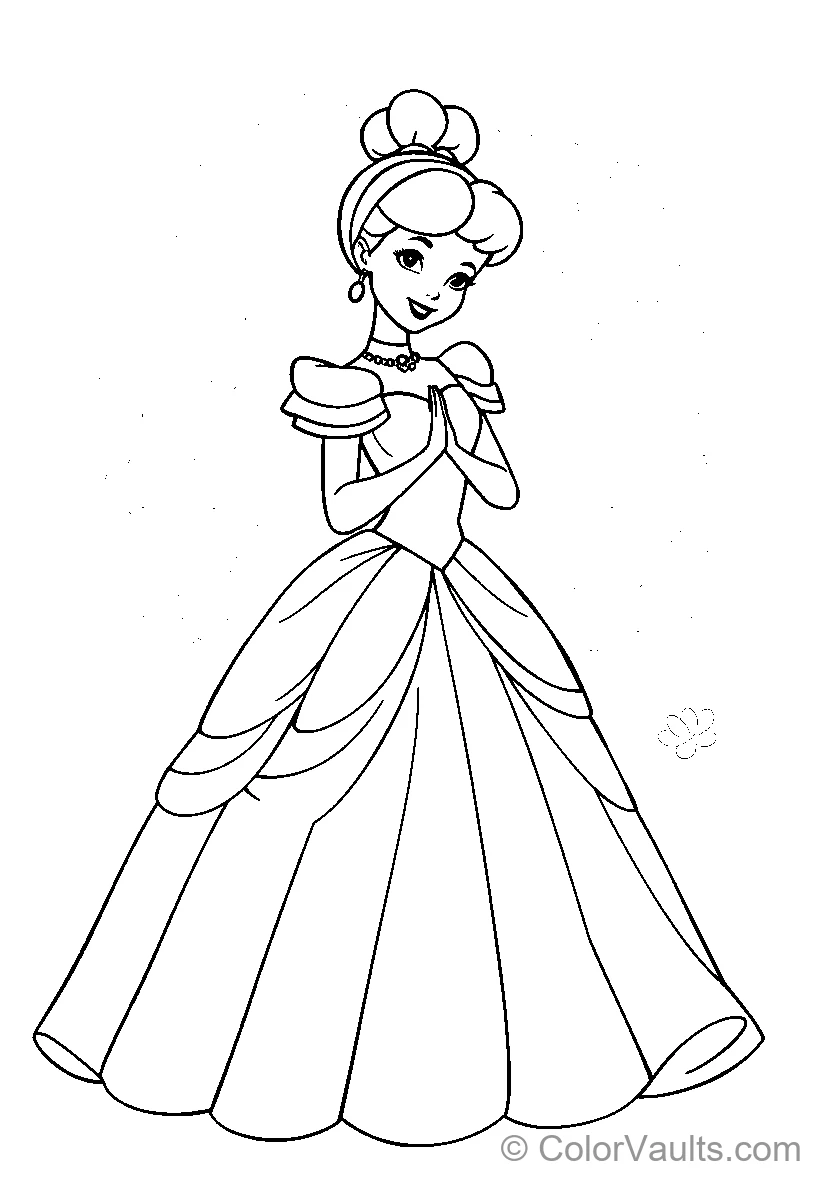 Beauty and the Beast (Belle) coloring page 3