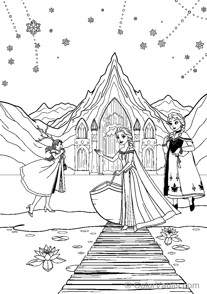 Frozen coloring page 3