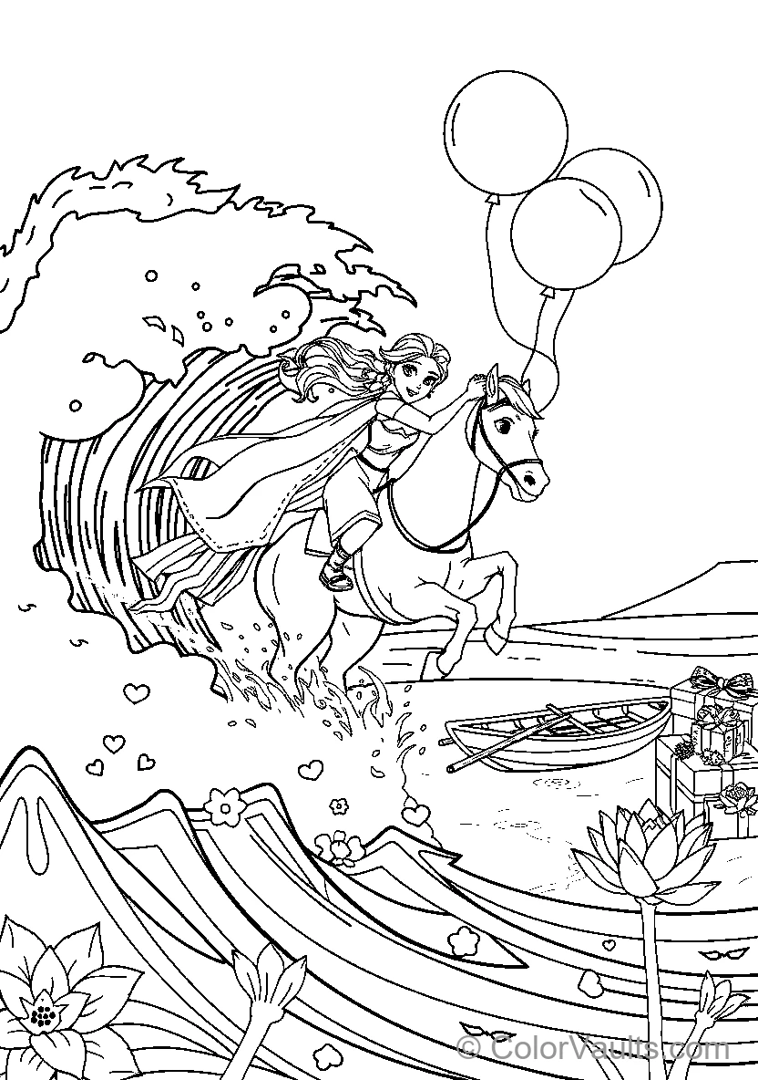 Elsa et Anna On A Horse Ride