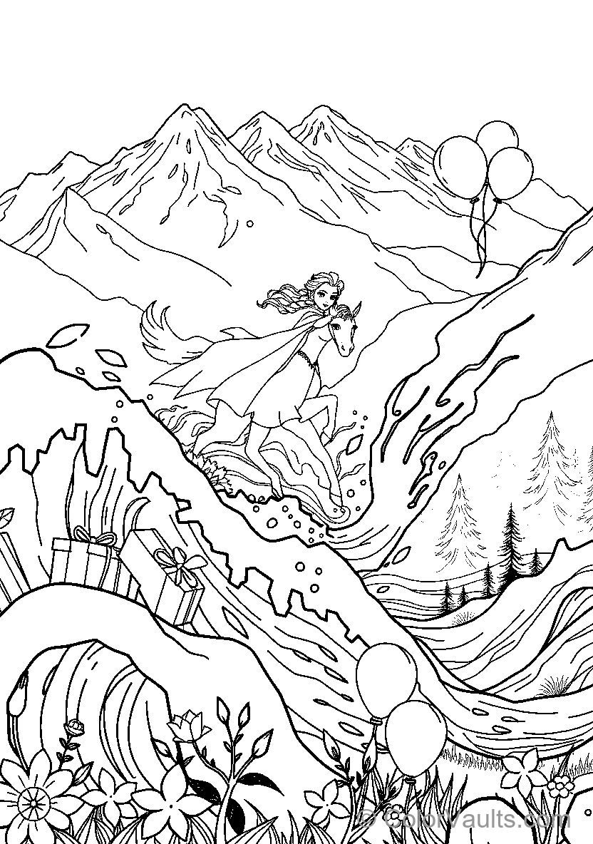 Elsa et Anna On A Mountain Adventure