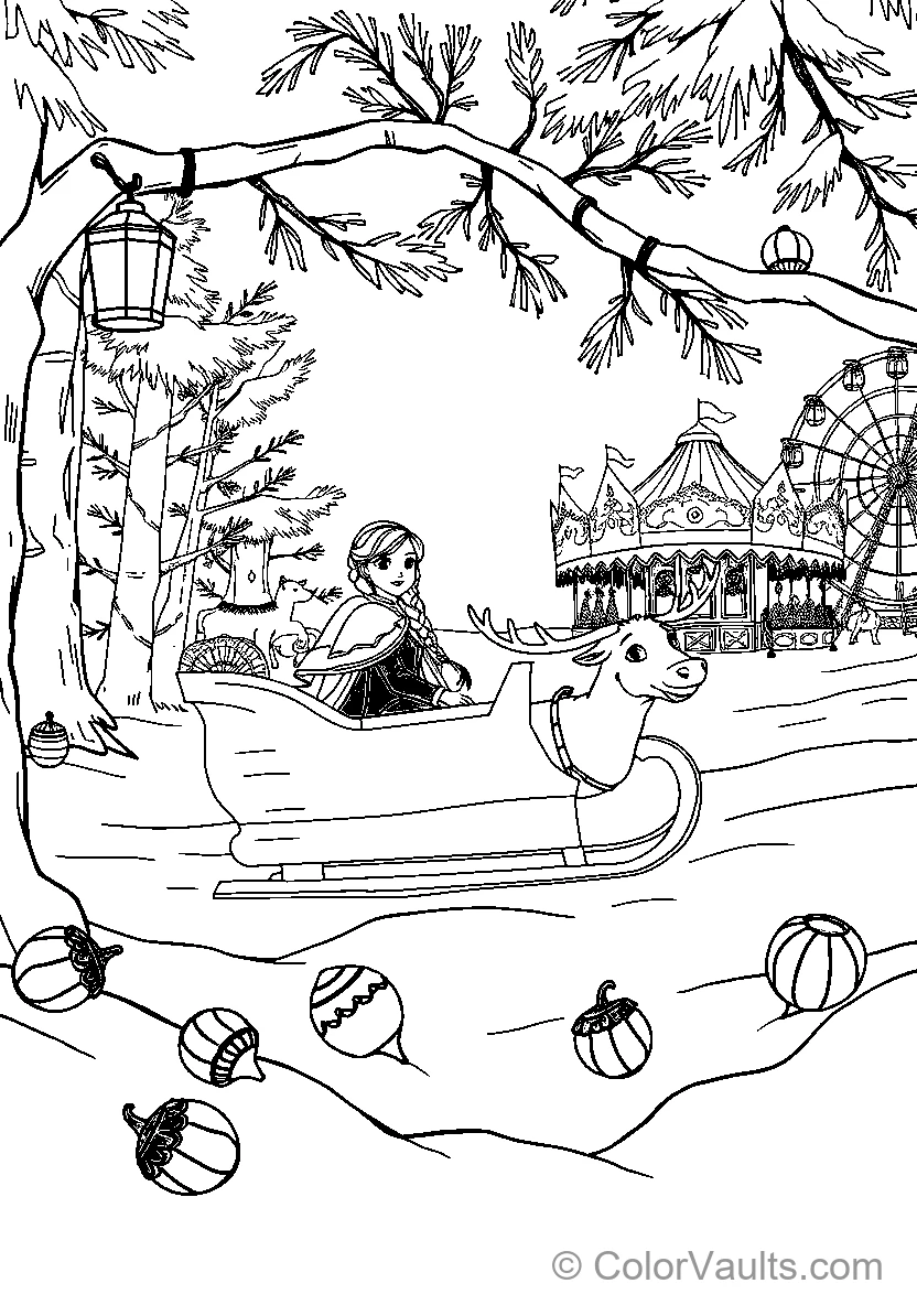 Elsa et Anna On A Sleigh Ride 1
