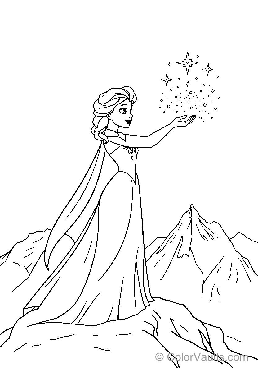 Elsa Casts A Spell On Mountains