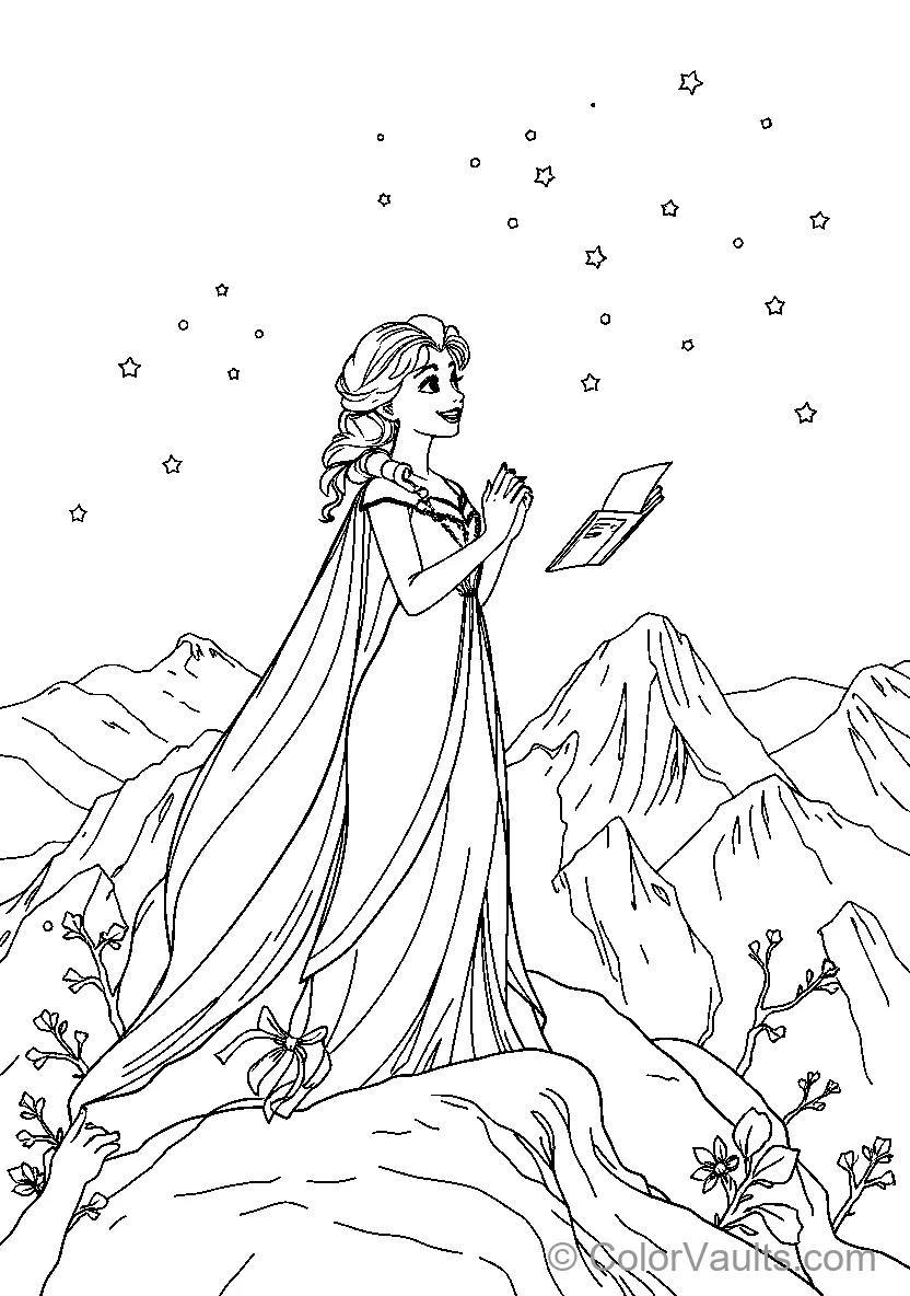 Elsa In A Mountainous Landscape