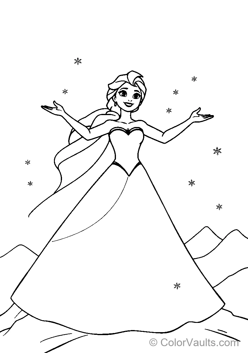 Elsa In Her Iconic Dress