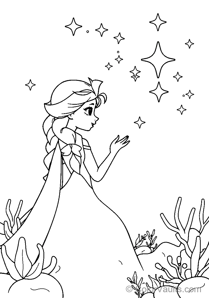 Elsa In Underwater Scene