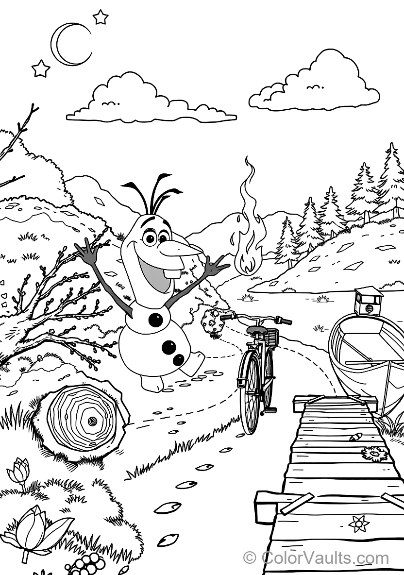 Olaf et the Mignon Fire Salamander Bruni Playing (Scene 4)