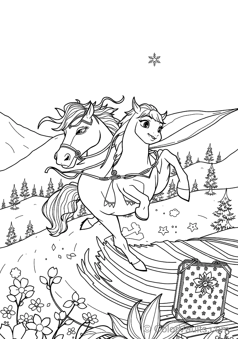 Elsa und the Mythical Water Spirit Nokk Galloping (Scene 3)