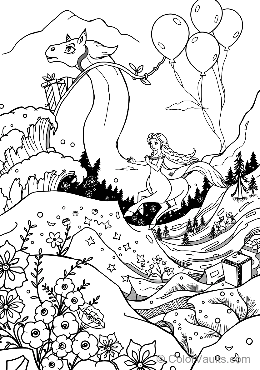 Elsa und the Mythical Water Spirit Nokk Galloping (Scene 7)