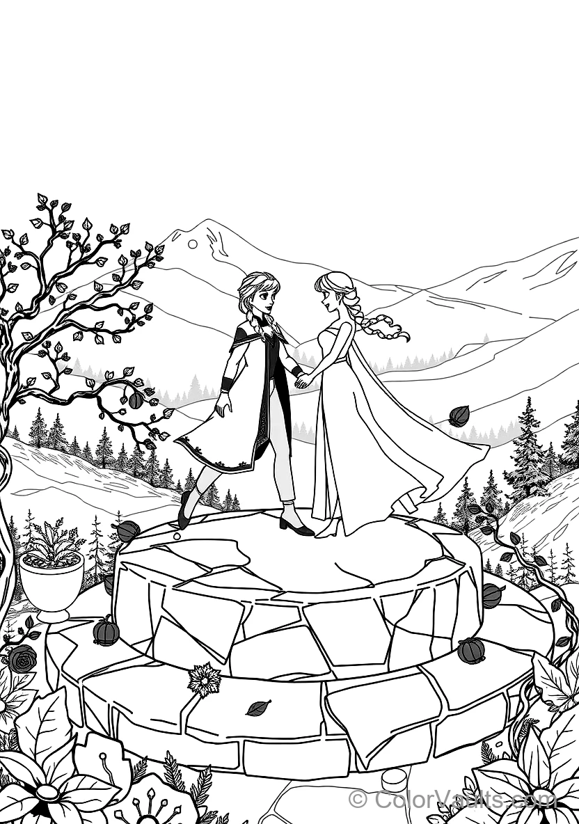 Elsa in Her Fifth Spirit White Flowing Gown (Scene 5)