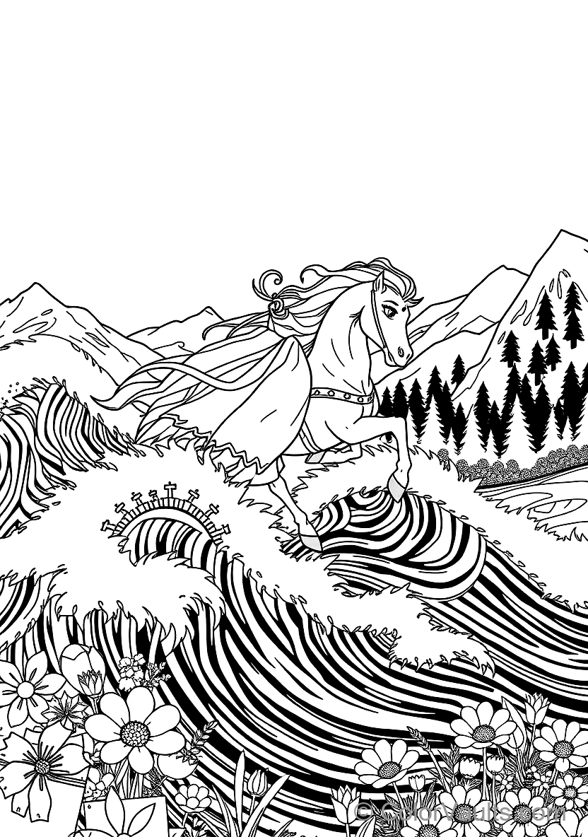Elsa und the Mythical Water Spirit Nokk Galloping (Scene 11)