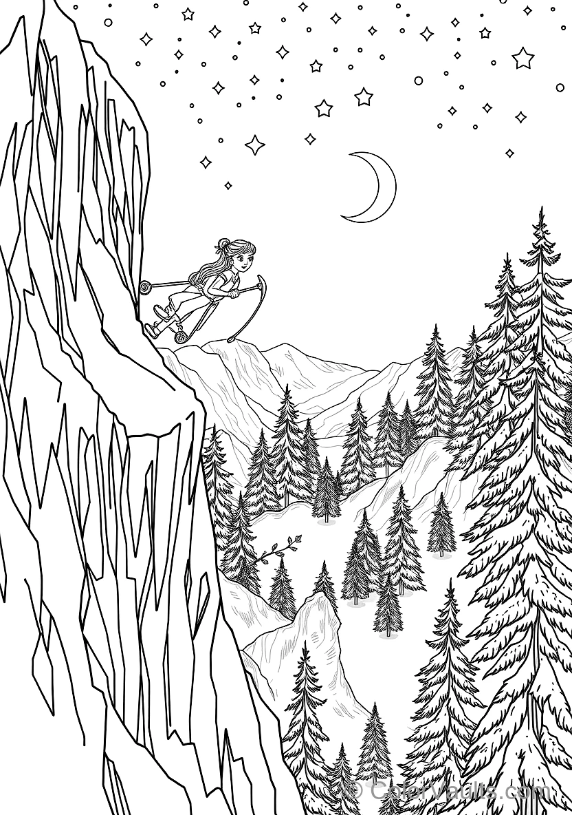 Anna Climbing the Icy Mountain Cliff Using Pickaxes (Scene 11)