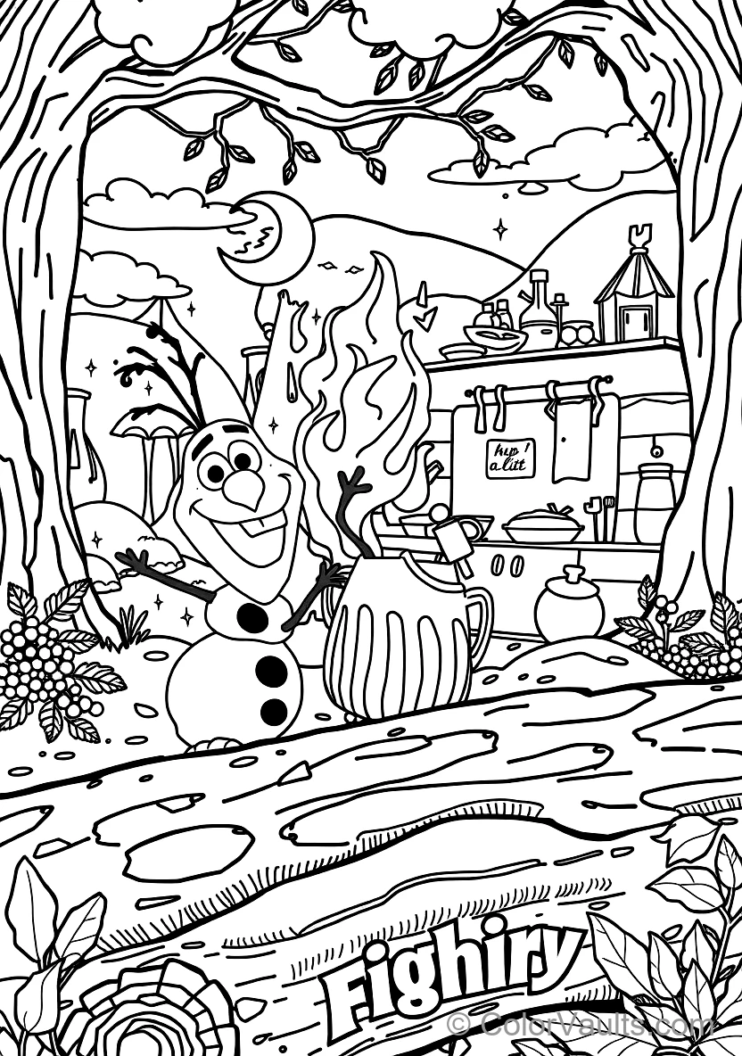 Olaf und the Süßer Fire Salamander Bruni Playing (Scene 8)