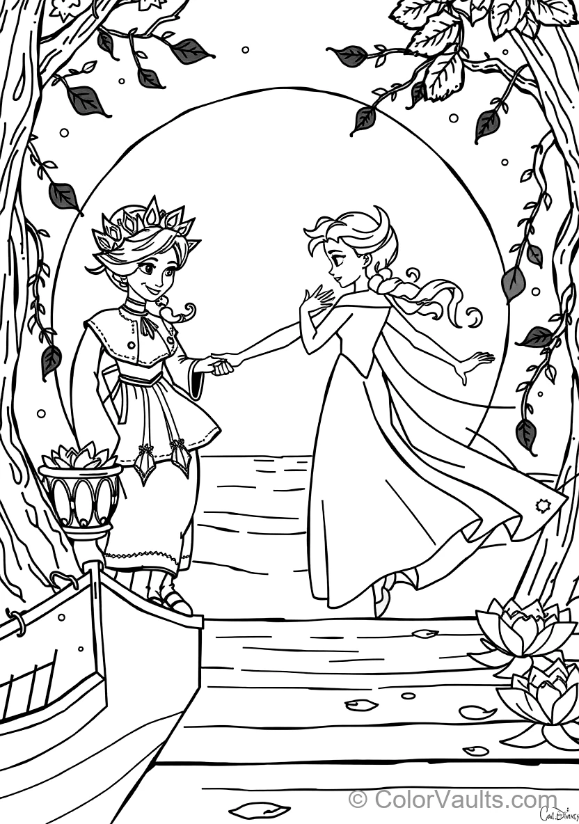 Elsa in Her Fifth Spirit White Flowing Gown (Scene 11)