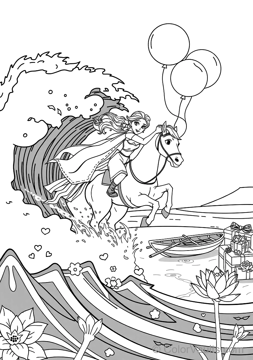 Elsa und the Mythical Water Spirit Nokk Galloping (Scene 17)